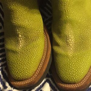 Lucchese 2000. Lime green sting rays. Rare